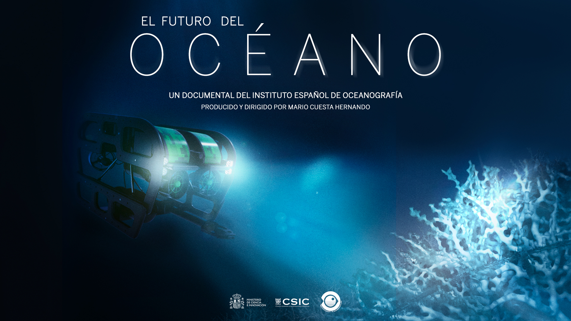 Título del documental sobre una foto de los fondos marinos
