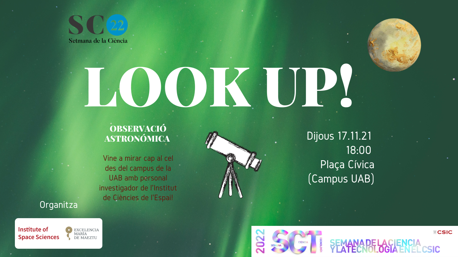 Póster actividad Look Up!